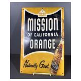 Mission of California Orange Soda Embossed Sign