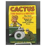 Cactus Tire Boots & Patches Embossed Metal Sign