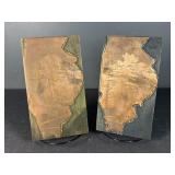 2 Illinois Copper Printing Plates w/ Tree Design