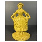 Cast Iron Colonial Style Woman Doorstop