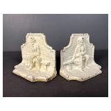 Antique Cast Iron Figural Bookends Pair