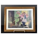 Disney Lady & Tramp Lithograph Framed