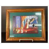 Disney Beauty & Beast Lithograph Framed