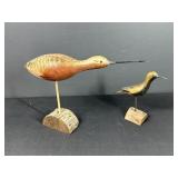 Shorebird Decoy Set with Driftwood Bases