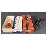 Vintage Heddon & Eagle Claw Fishing Lures w/ Boxes