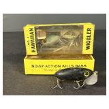 2 Vintage Hawaiian Wiggler Fishing Lures with Box