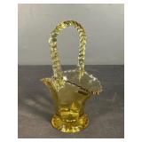 Amber Glass Basket - Small