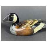 Hand-Carved Canada Goose Wooden Decoy
