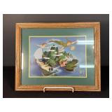 Disney Peter Pan Lithograph Framed Display