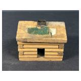 Small Vintage Log Cabin Decanter
