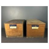 2 National Bank of Decatur Illinois Storage Boxes