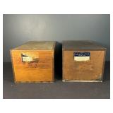 2 National Bank of Decatur Illinois Storage Boxes