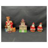 2 Cast Iron Door Stops, 2 Cast Iron Pinocchio