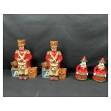 2 Cast Iron Door Stops, and 2 Pinocchio Banks