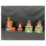 Cast Iron Door Stops and Pinocchio Bank