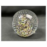 Glass Air Bubble Confetti Style Paper Weight