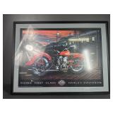 Harley Davidson "Riding First Class", Framed Print