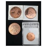 (4) Copper Coins