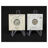 (2) 1944 & 1945 Mercury Dime Nice