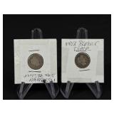 (2) Barber Dimes 1908-& 1930O