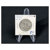 1944 D Walking Liberty Silver Half Dollar