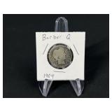 1904 Barber Silver Quarter