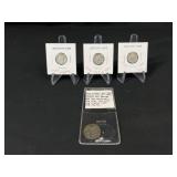 (3) Mercury Dimes - 1944, 1937D & 1944D