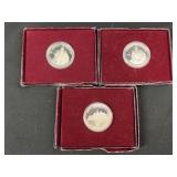 (3) 1982 90% Silver Commemorative Half Dollar