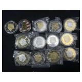 (13) Trump Coins - Gold & Silver Plated Collector