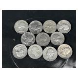 (7) Silver Washington Quarters and