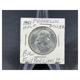 1951  Franklin Half Dollar Silver