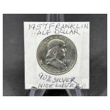 1957D  Franklin Half Dollar Silver