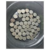 (50) Jefferson Nickels 1939-1964 Dates