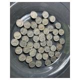(50) Jefferson Nickels 1940-1964 Dates