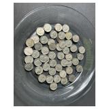 (50) Jefferson Nickels 1939-1964 Dates