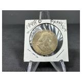 1948 D Franklin Silver Half Dollar