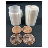 2 Tubes 1oz Trade Copper Rounds
