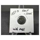 1857 O Half Dime