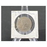 1956 Australian 2 Shilling Florin 92.5% Silver