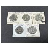 (5) 1952, 1950D, 1952, 1957D, 1956 Franklin