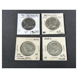 (4) JFK 40% Silver 1967, 1967D, (2) 1968D