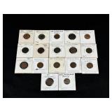(17) Indian Head Cents - Various Common Dates