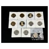(4) Sacagawea Dollars (5) Susan B Anthony Dollars