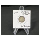 1945 Canadian 10 Cent 80% Silver