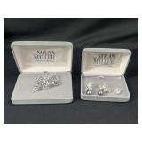 Nolan Miller brooch and earrings