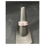 Sterling Silver Amethyst Channel Ring