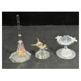 Unicorn Figurine, Bell & Bird Bath