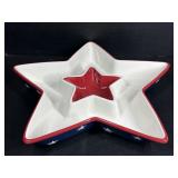 Patriotic Ceramic Chip and Dip Bowl