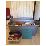 Tote Of Sewing Supplies
