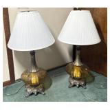 Ornate Table Lamps with Shades